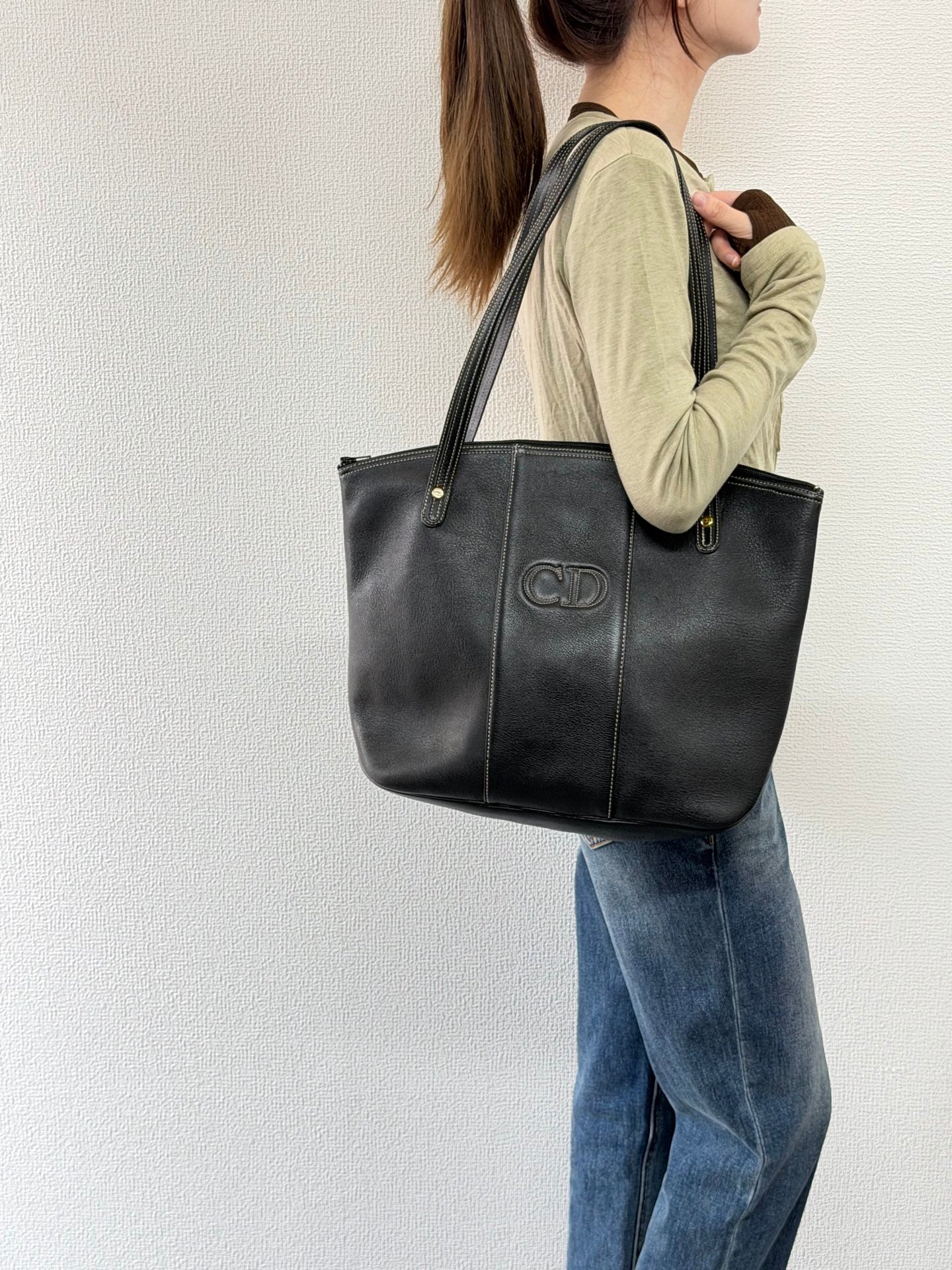 Christian Dior logo CD Totebag