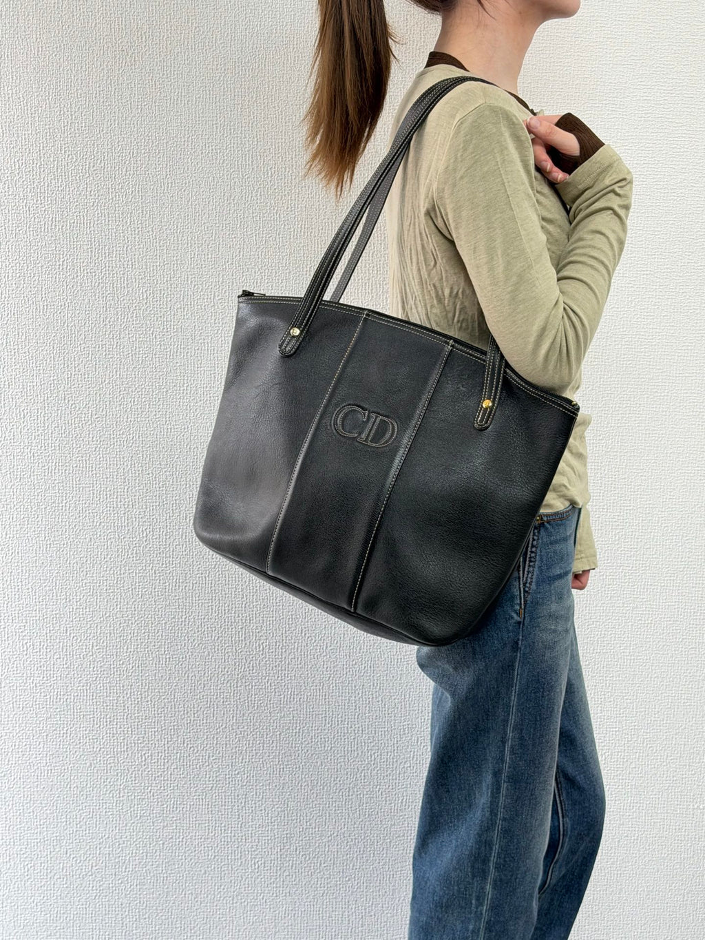 Christian Dior logo CD Totebag