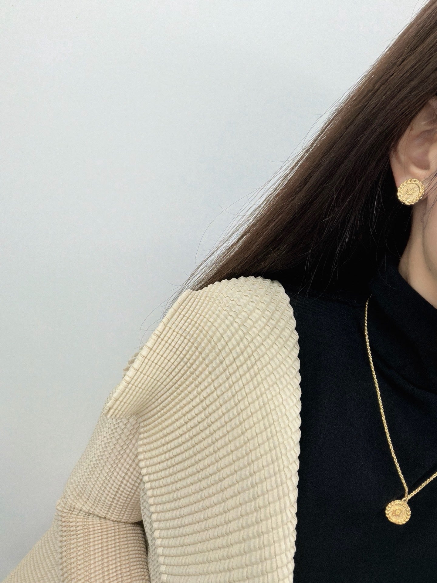 CHRISTIAN DIOR CD Logo Necklace &Earring Set