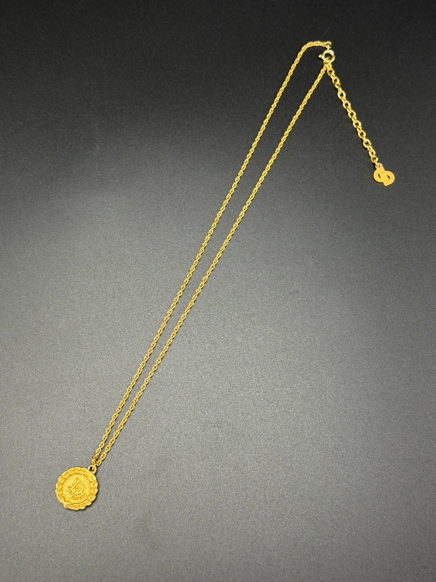 CHRISTIAN DIOR CD Logo Necklace &Earring Set