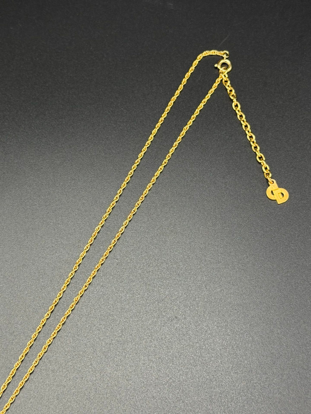 CHRISTIAN DIOR CD Logo Necklace &Earring Set