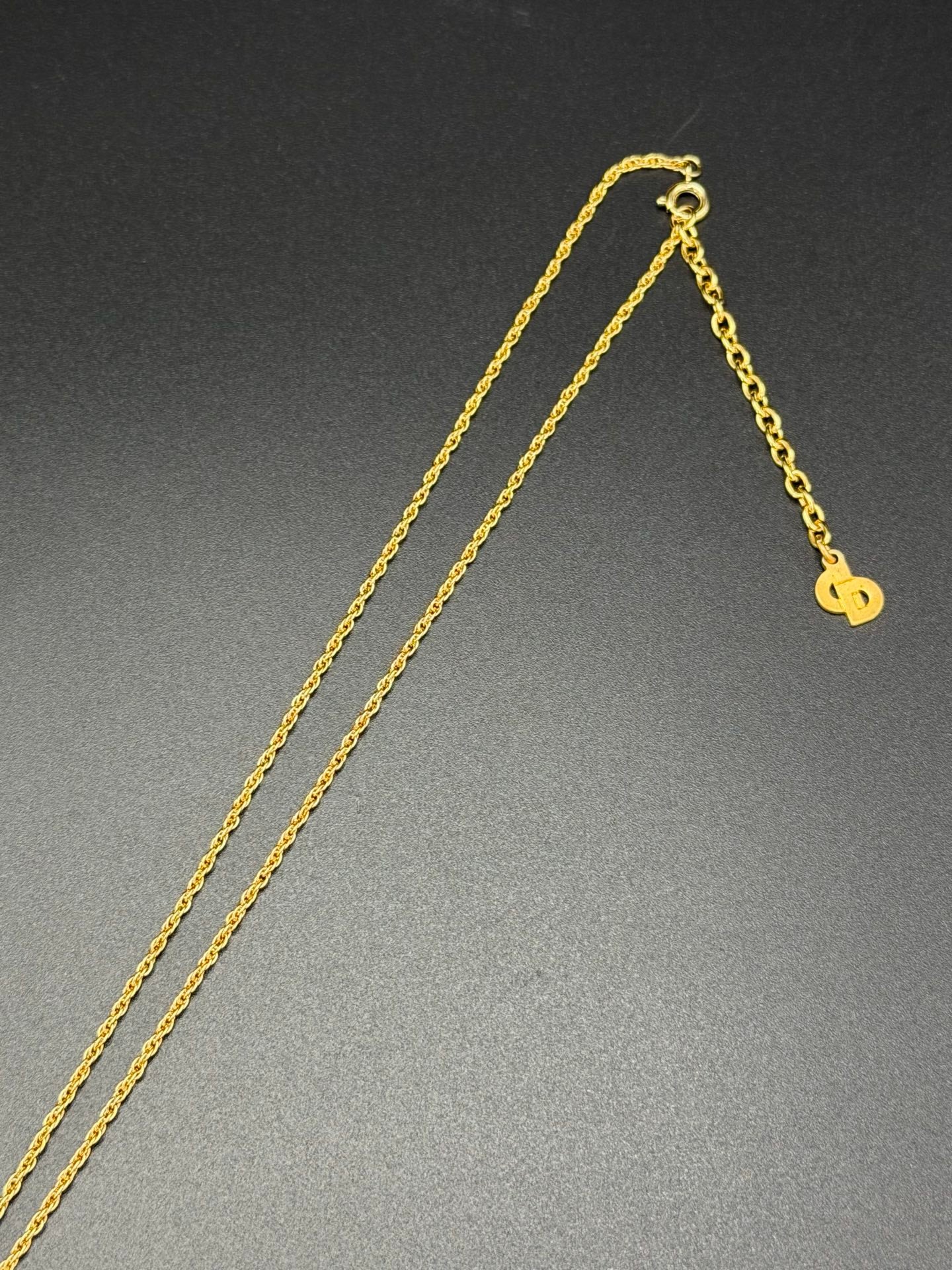 CHRISTIAN DIOR CD Logo Necklace &Earring Set