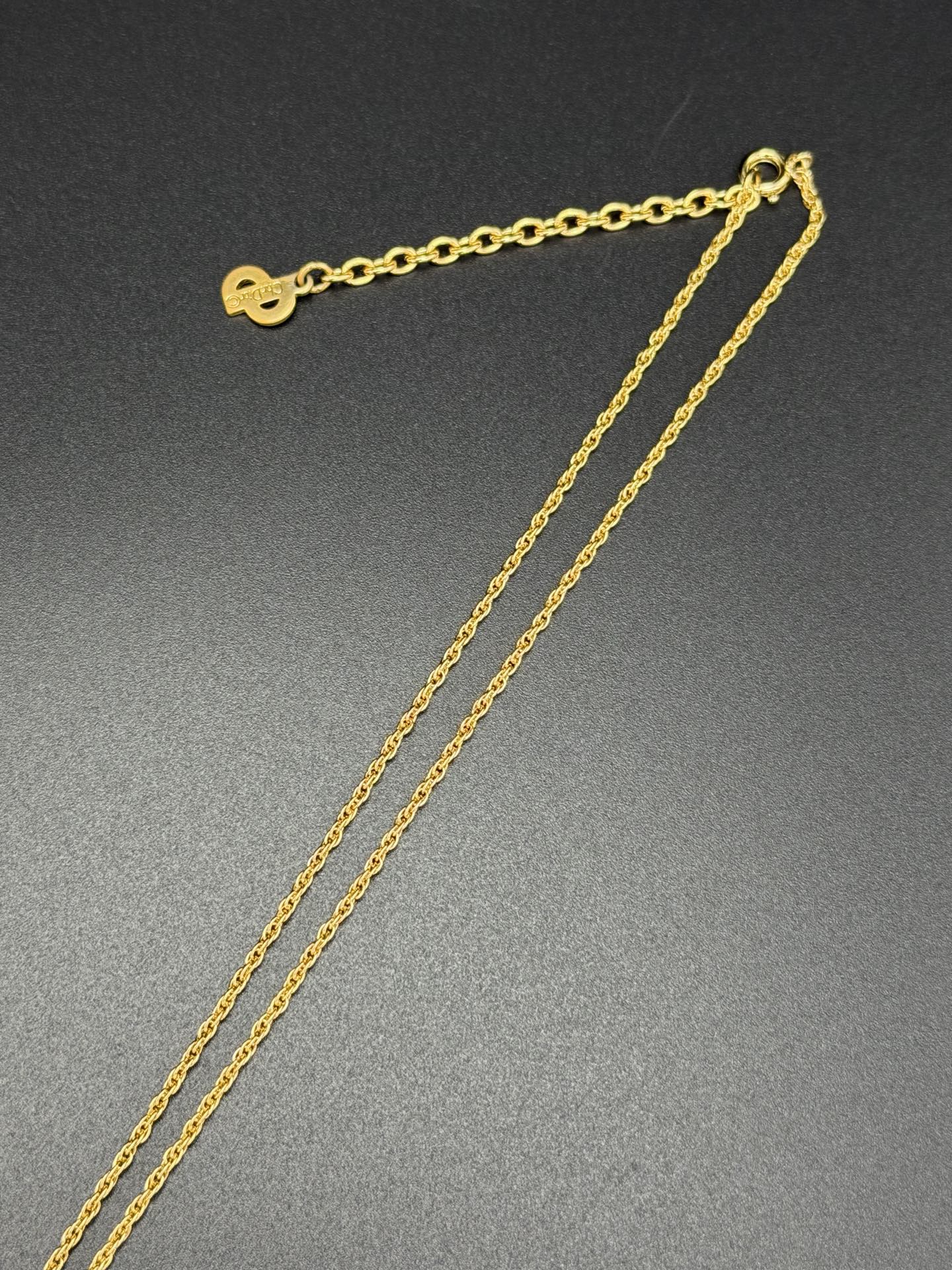 CHRISTIAN DIOR CD Logo Necklace &Earring Set