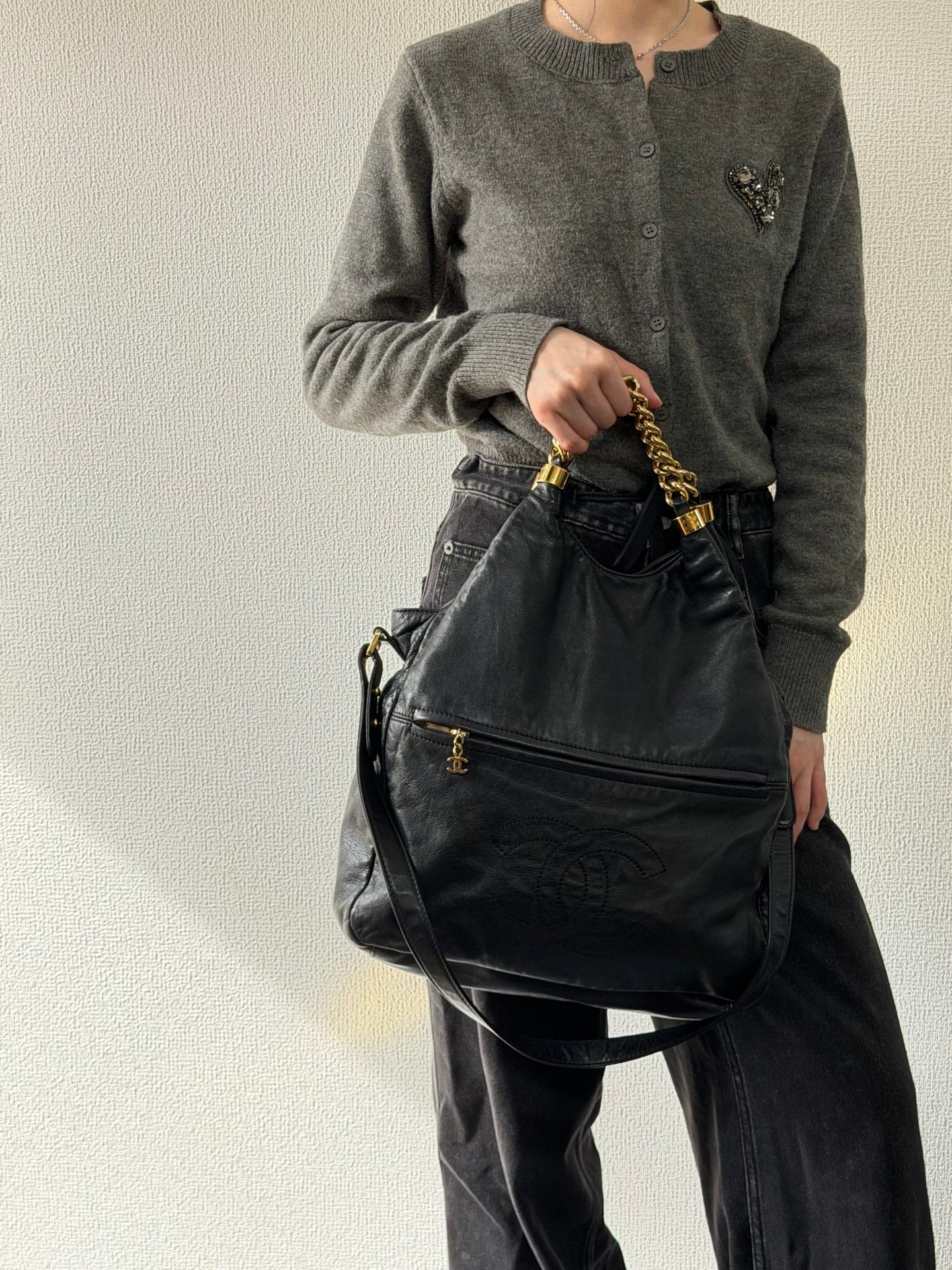 CHANEL Lambskin 3way Chainbag