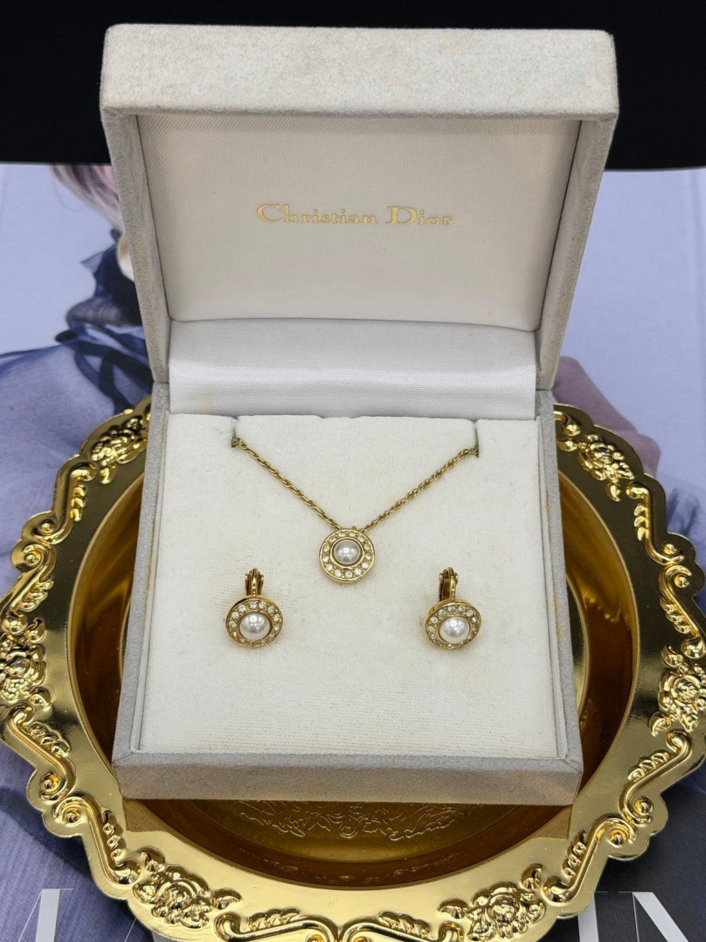 CHRISTIAN DIOR Necklace&Earring Set