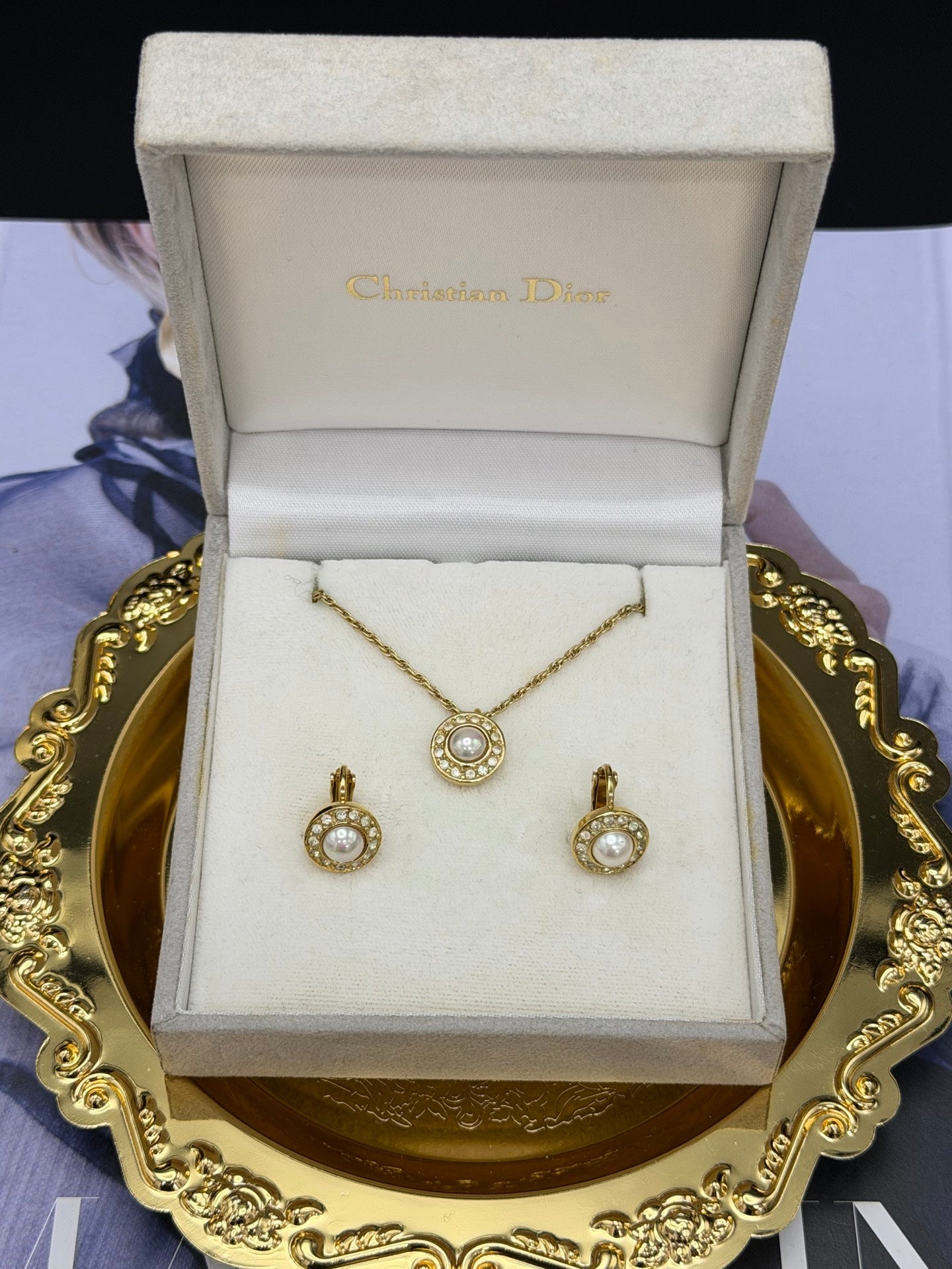 CHRISTIAN DIOR Necklace&Earring Set