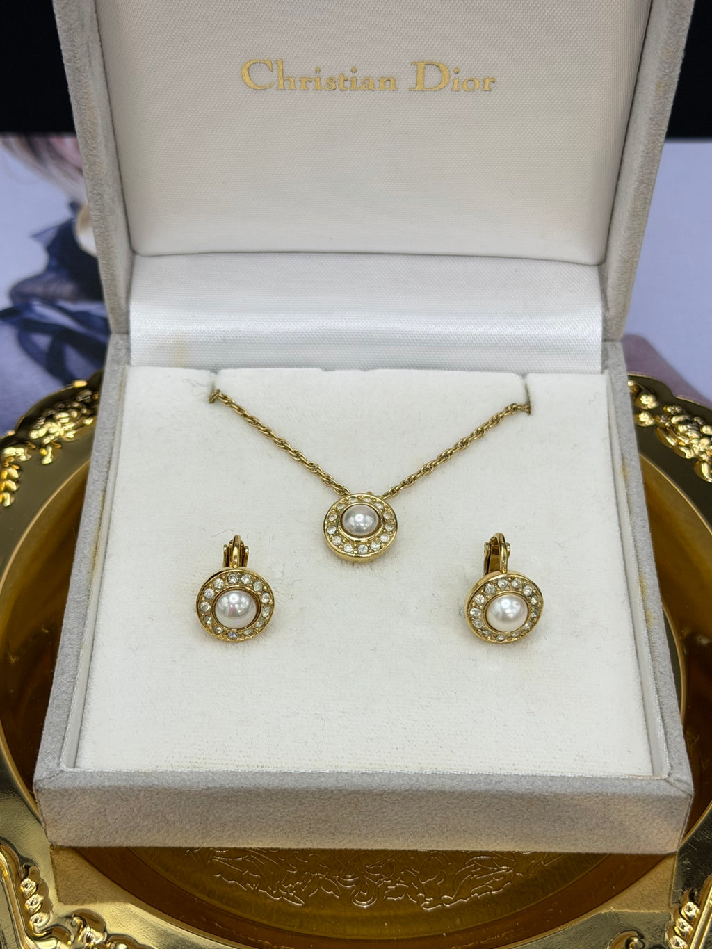 CHRISTIAN DIOR Necklace&Earring Set