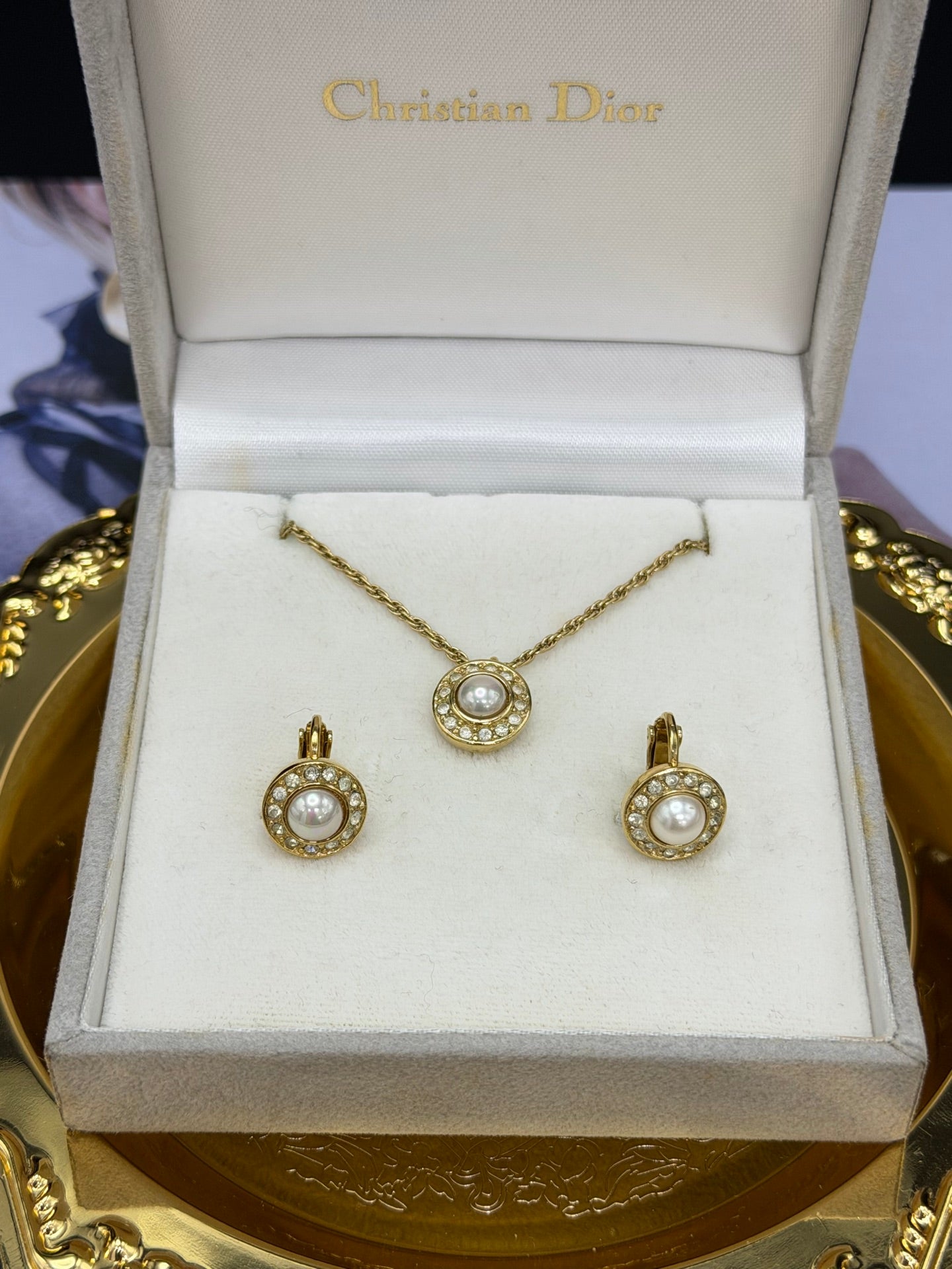 CHRISTIAN DIOR Necklace&Earring Set