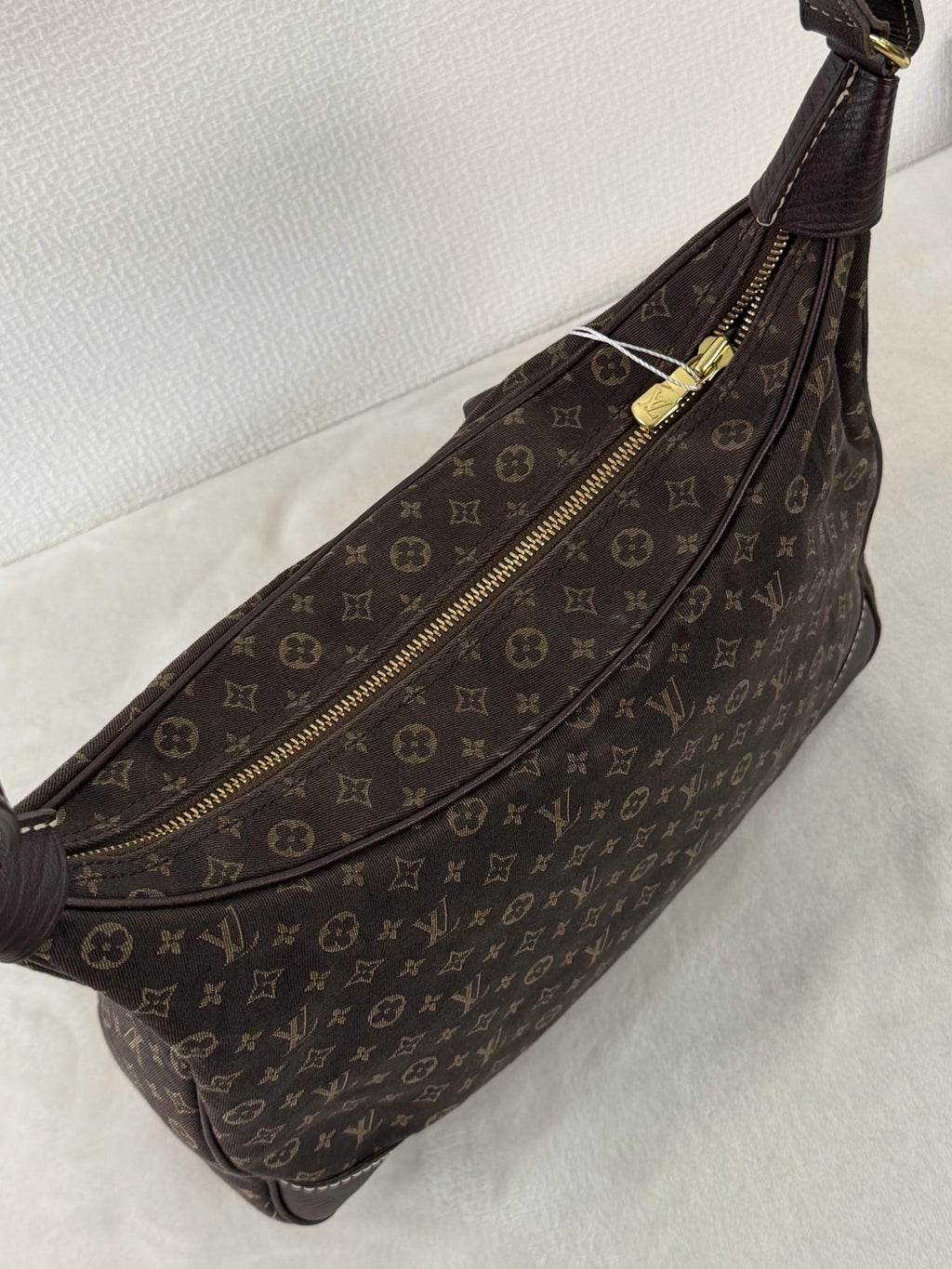 LOUIS VUITTON Brown Denim Boulogne Monogram Bag