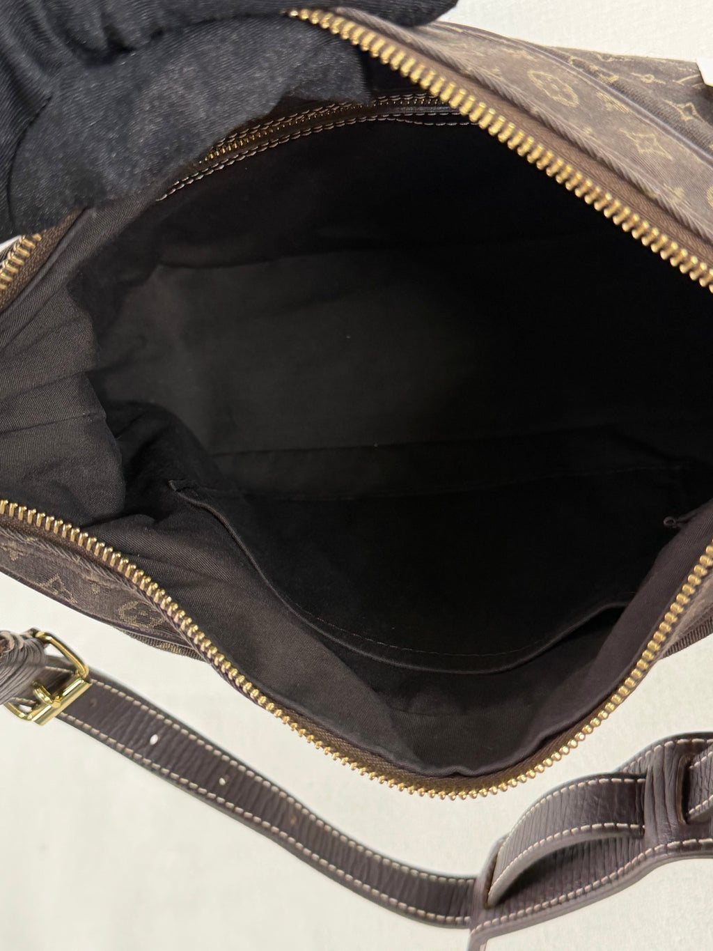 LOUIS VUITTON Brown Denim Boulogne Monogram Bag