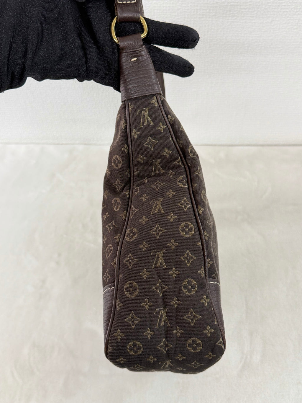 LOUIS VUITTON Brown Denim Boulogne Monogram Bag