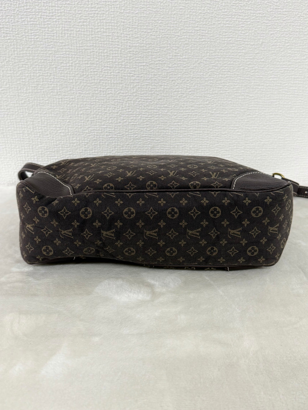 LOUIS VUITTON Brown Denim Boulogne Monogram Bag