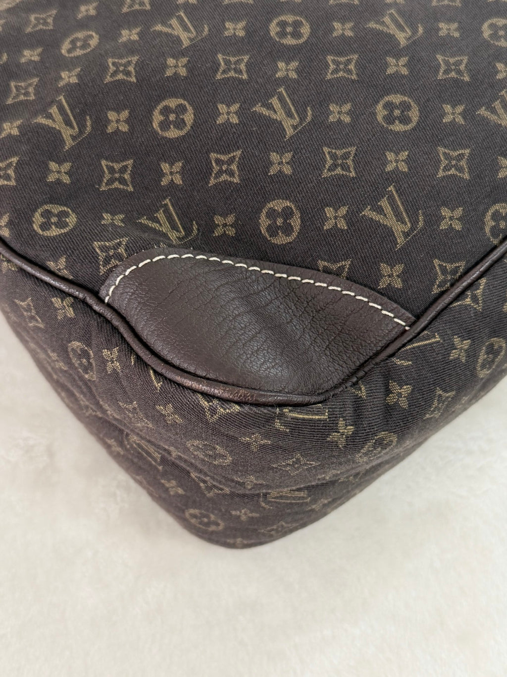 LOUIS VUITTON Brown Denim Boulogne Monogram Bag