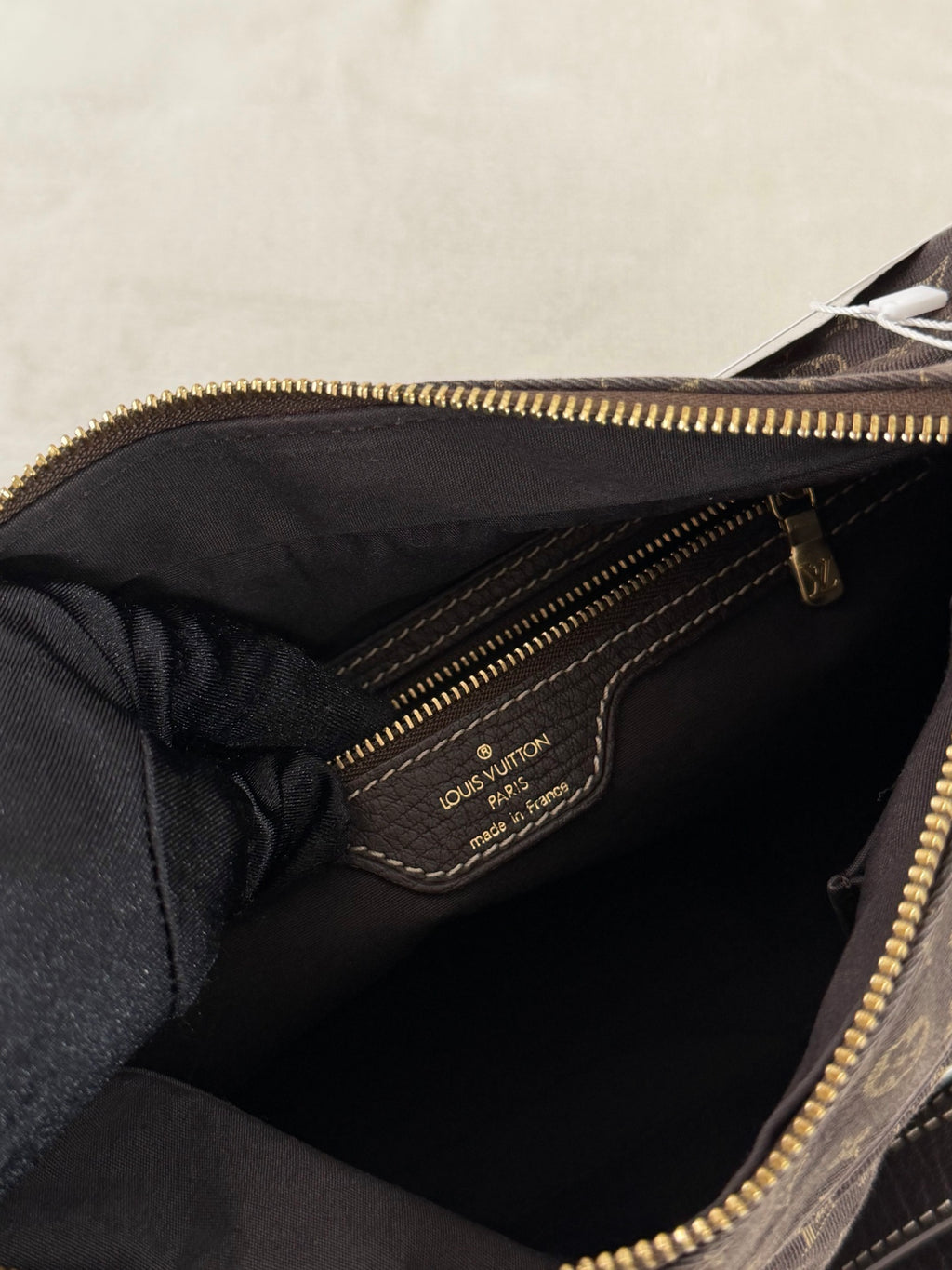 LOUIS VUITTON Brown Denim Boulogne Monogram Bag