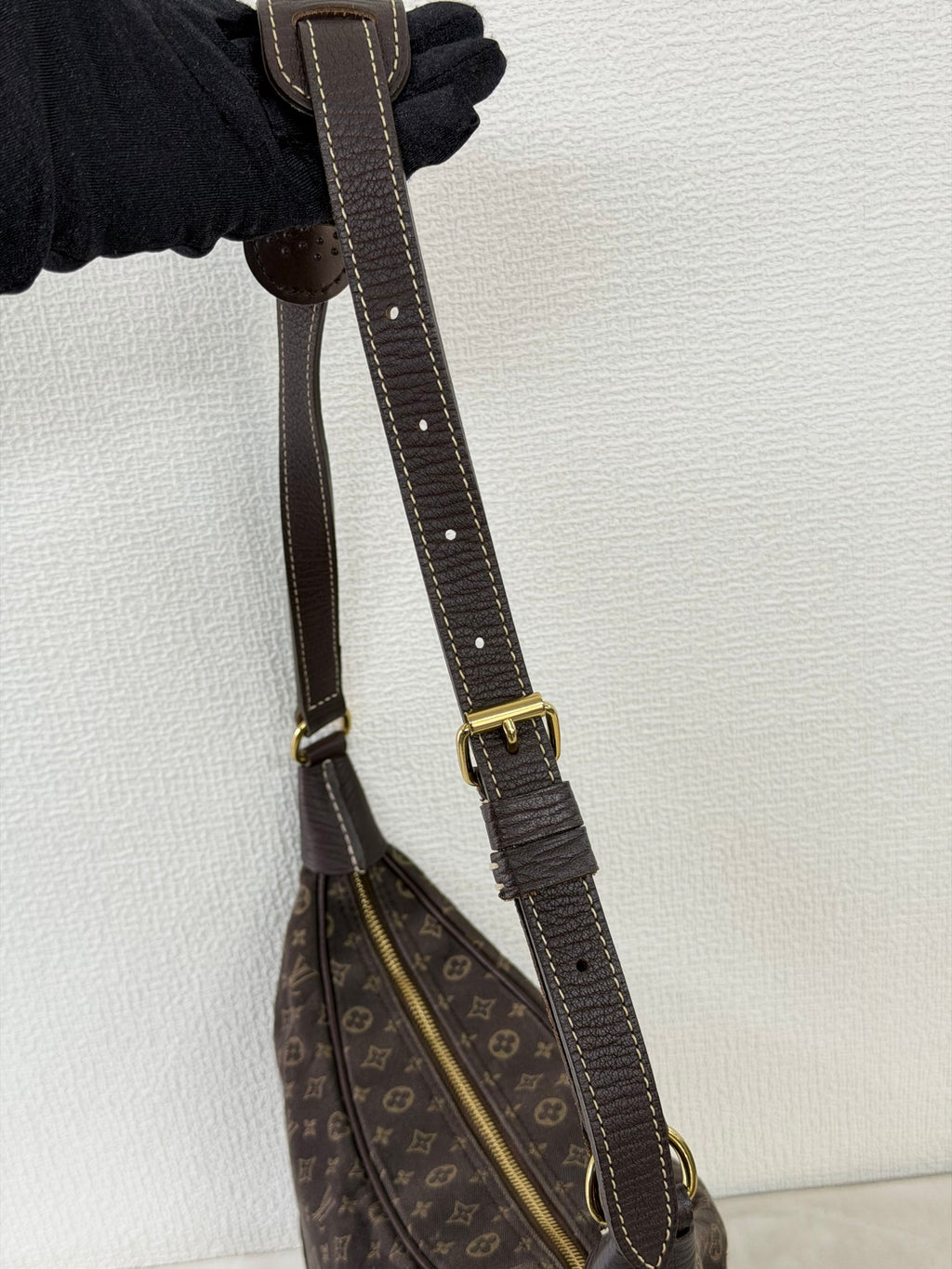 LOUIS VUITTON Brown Denim Boulogne Monogram Bag