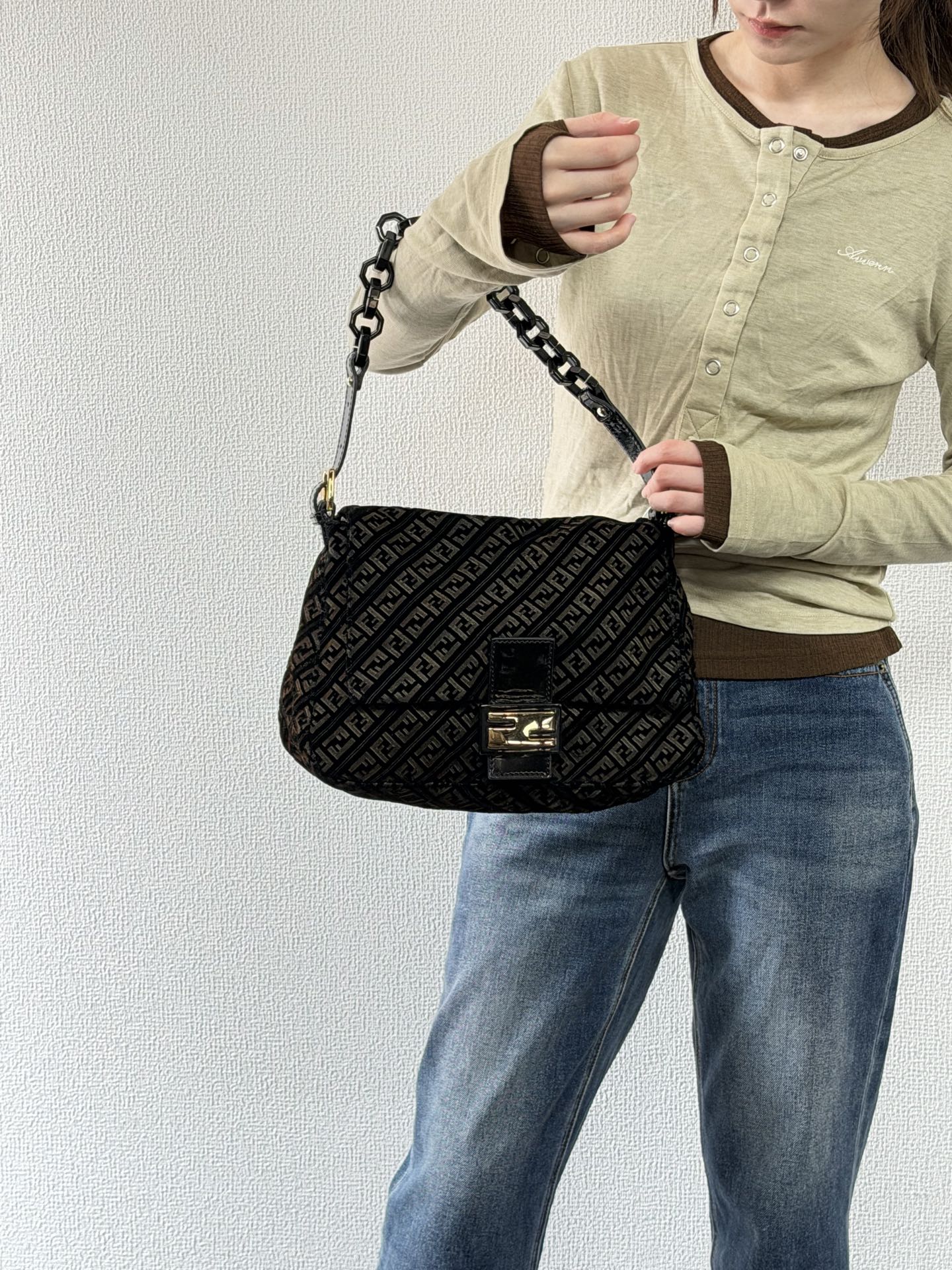 FENDI Velvet Hobobag