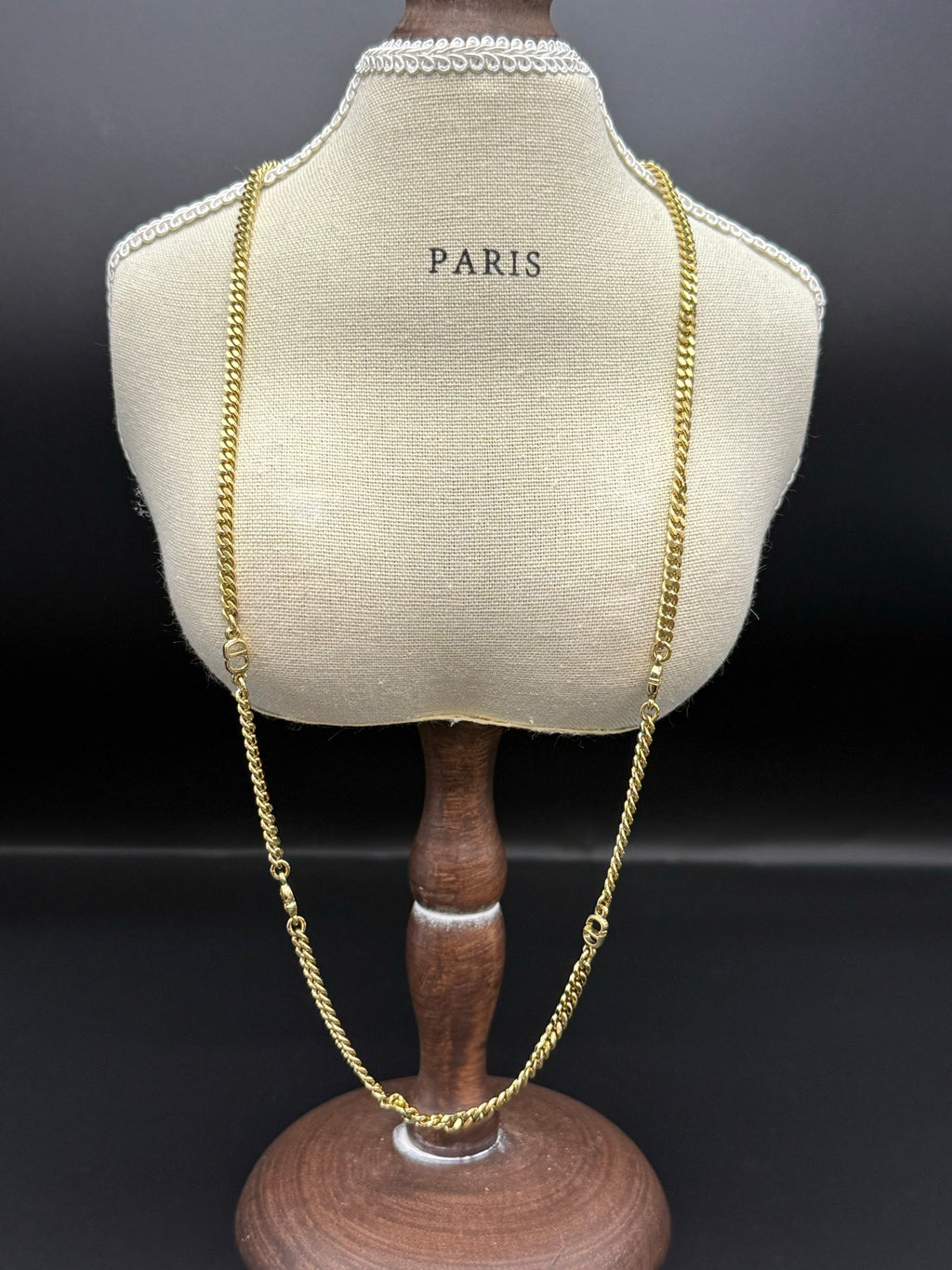 CHRISTIAN DIOR CD Logo Necklace