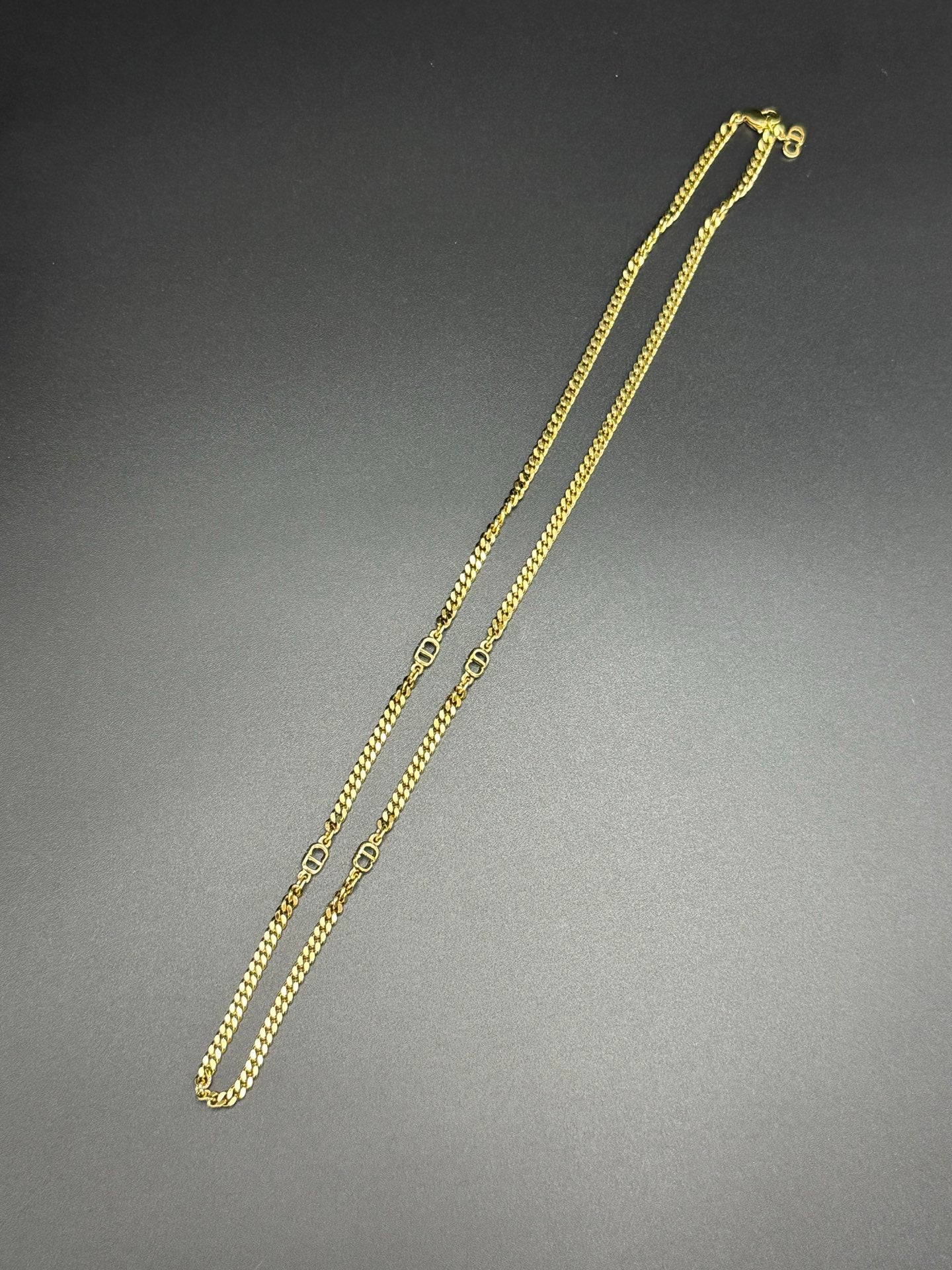 CHRISTIAN DIOR CD Logo Necklace