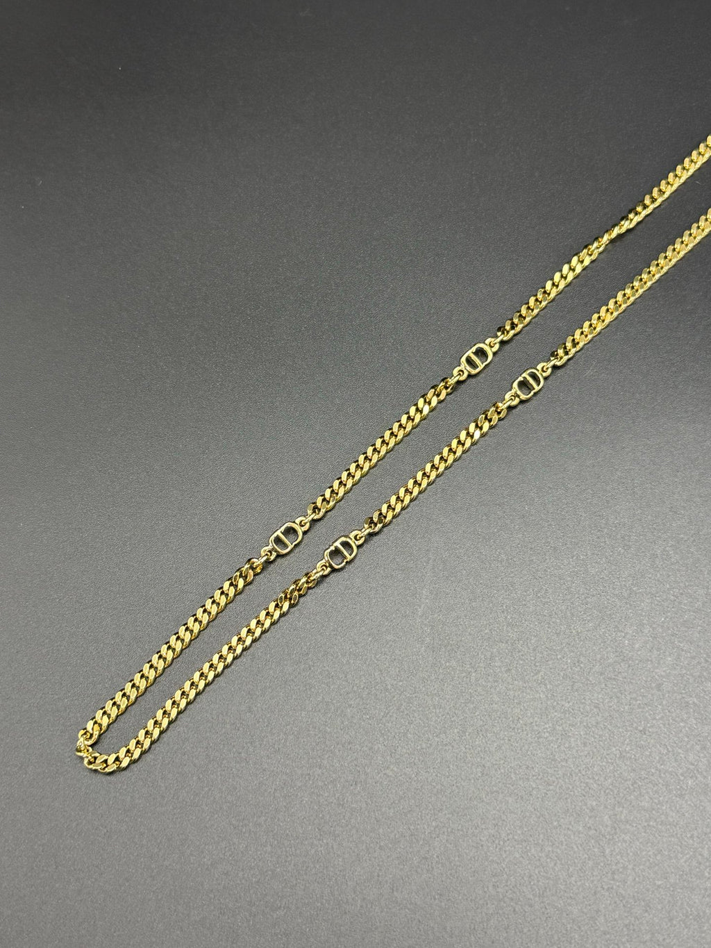 CHRISTIAN DIOR CD Logo Necklace