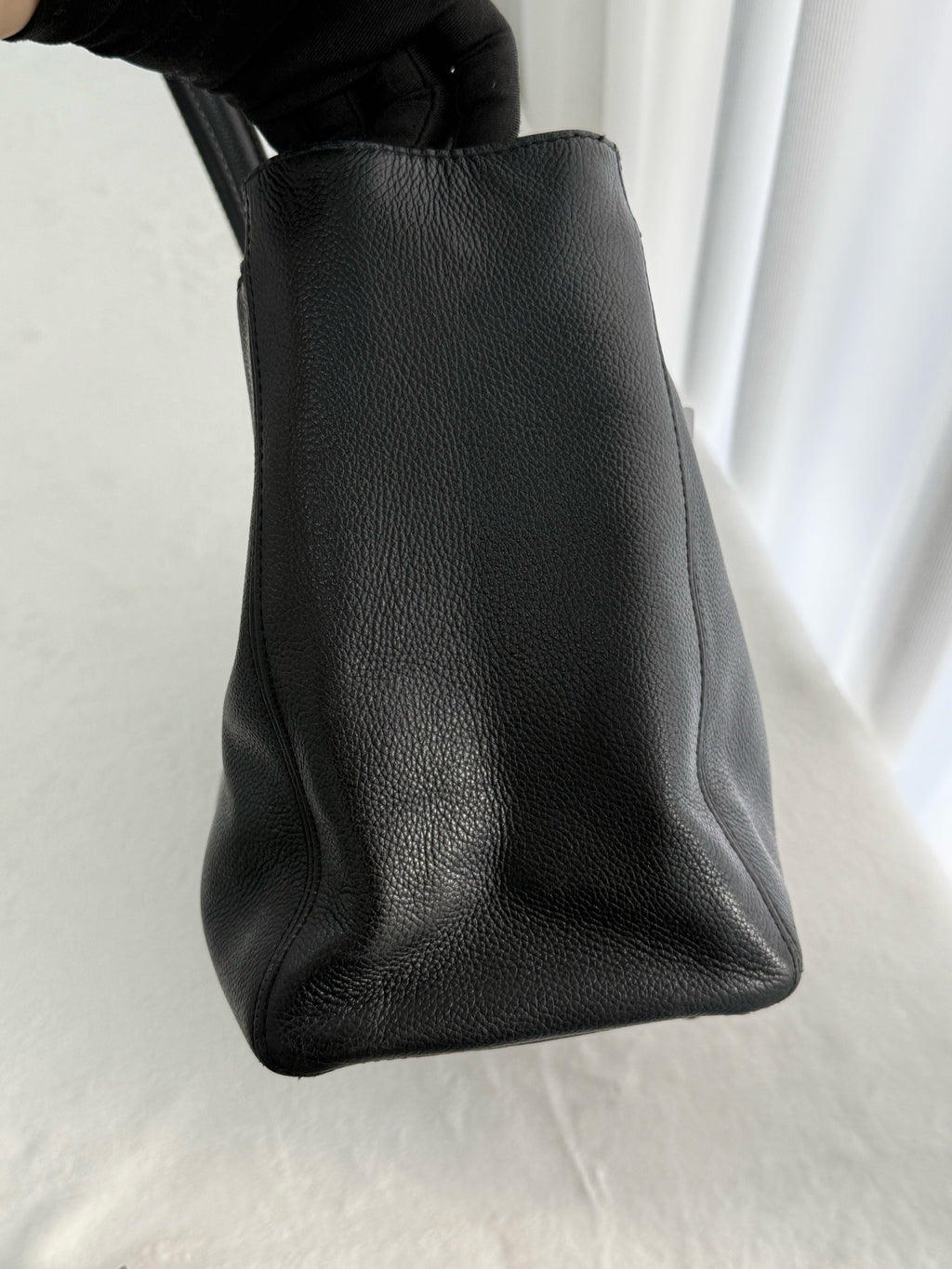 Chanel Shopping Bag Cerf Caviar Black Leather Tote