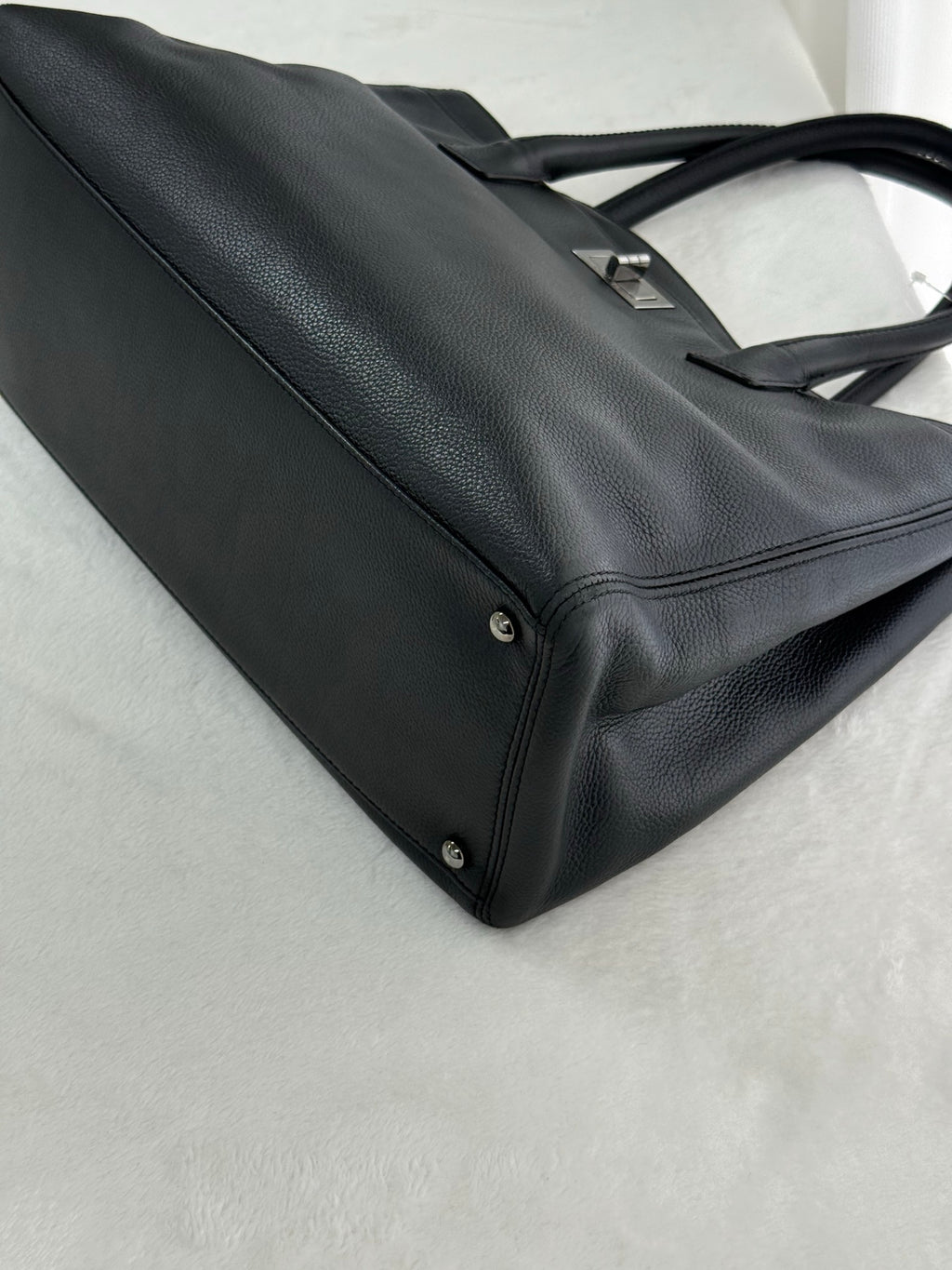 Chanel Shopping Bag Cerf Caviar Black Leather Tote