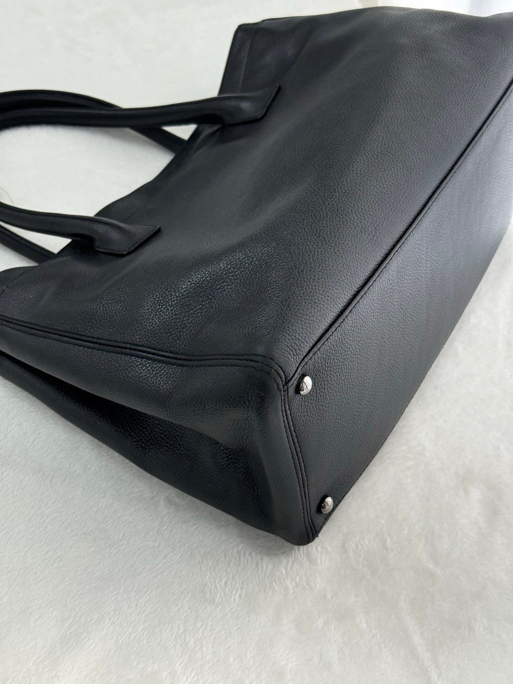 Chanel Shopping Bag Cerf Caviar Black Leather Tote