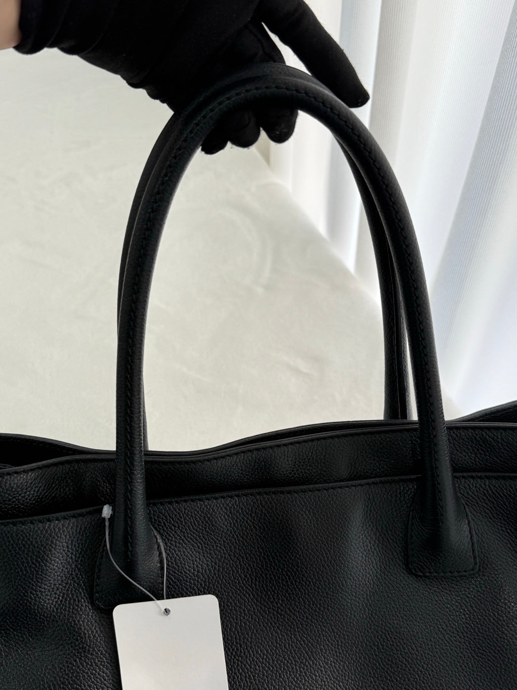 Chanel Shopping Bag Cerf Caviar Black Leather Tote