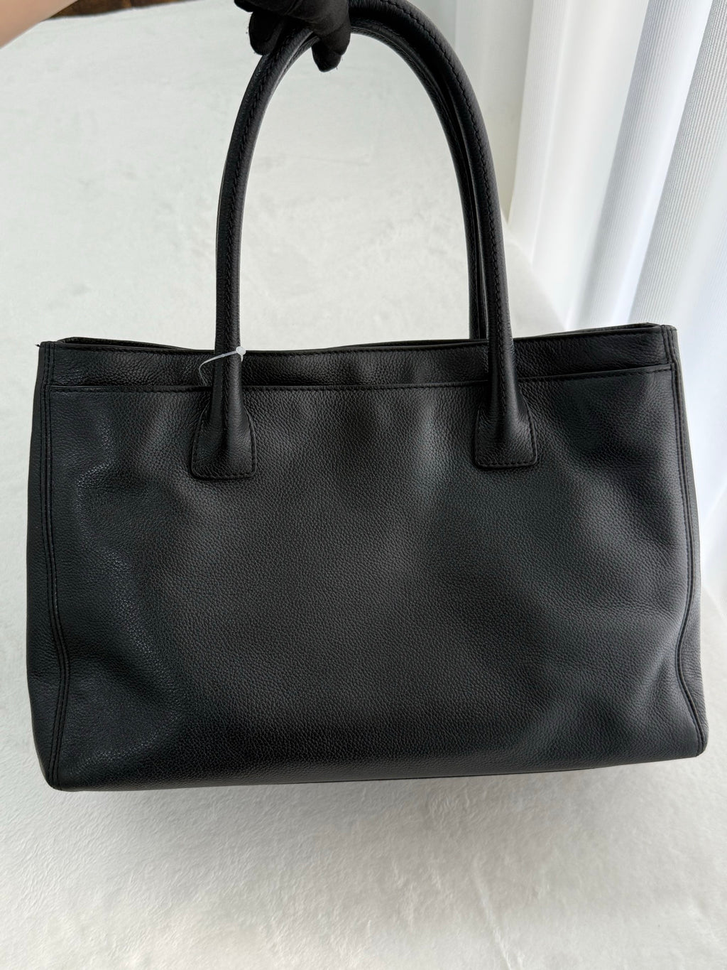 Chanel Shopping Bag Cerf Caviar Black Leather Tote