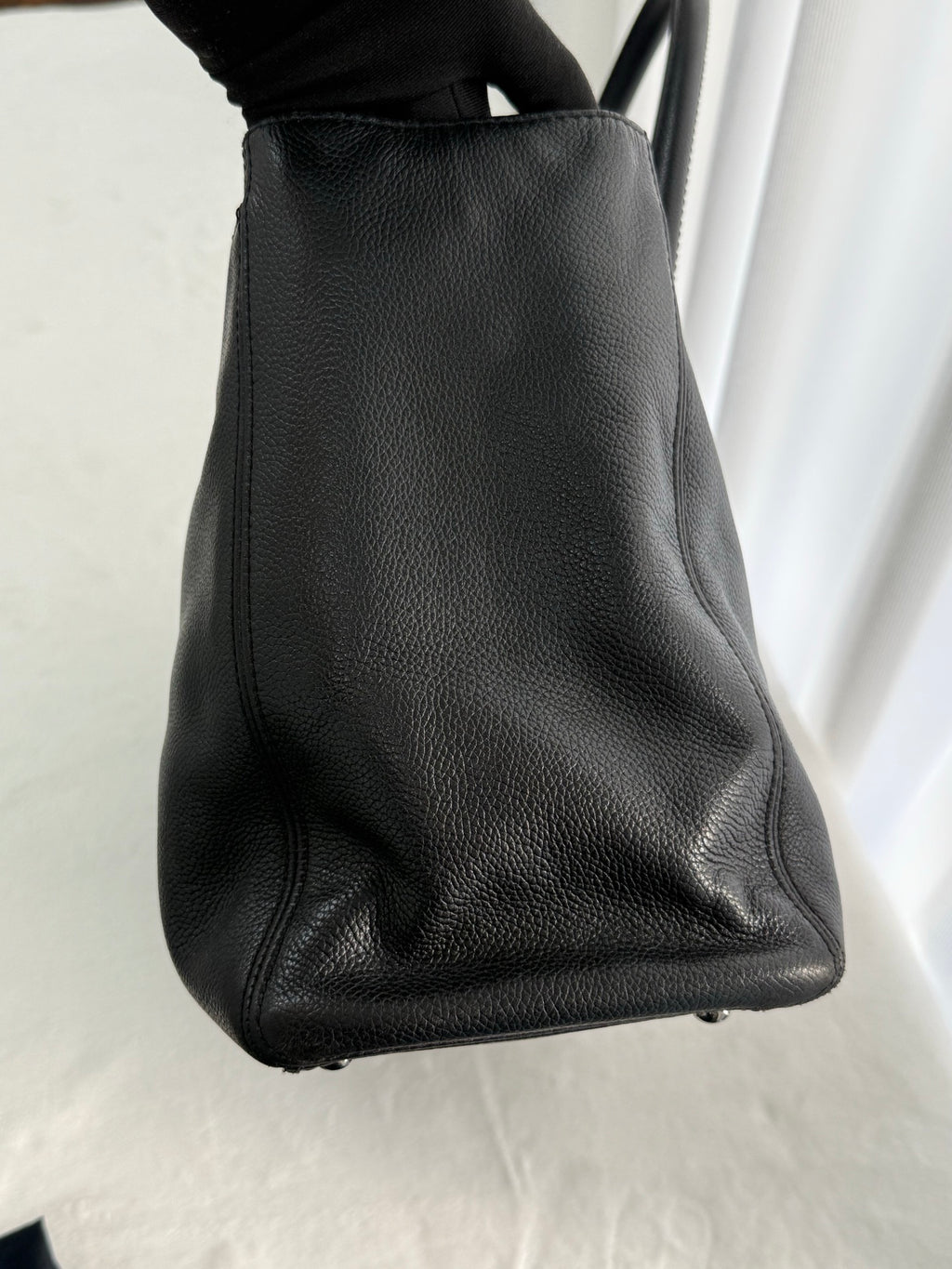 Chanel Shopping Bag Cerf Caviar Black Leather Tote