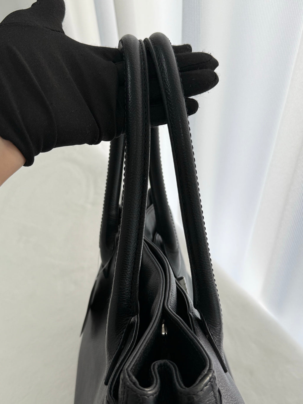 Chanel Shopping Bag Cerf Caviar Black Leather Tote