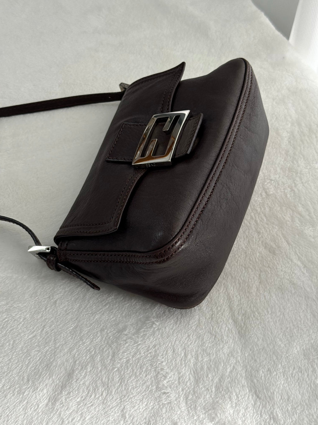 FENDI  Brown Genuine Handbag
