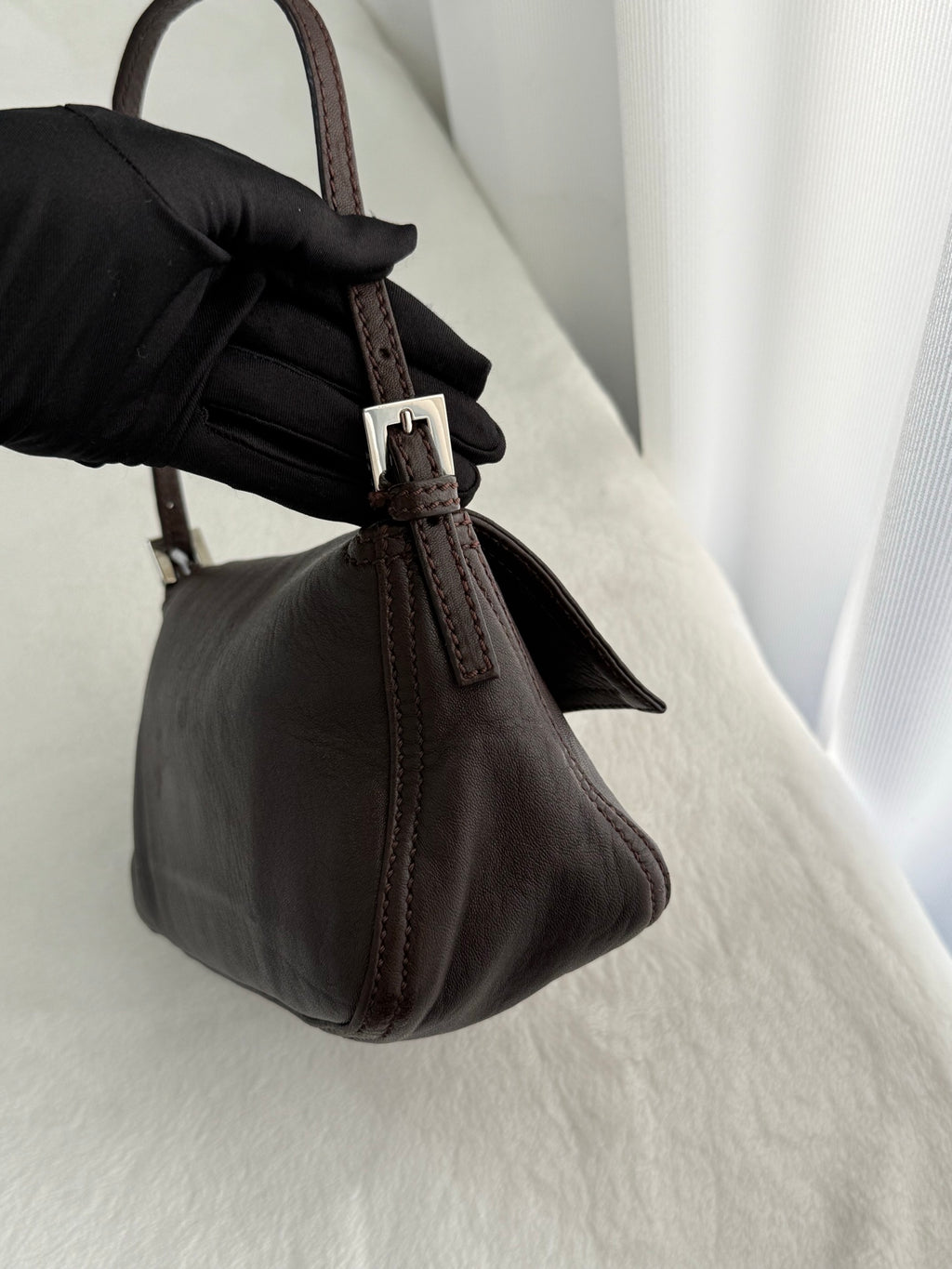 FENDI  Brown Genuine Handbag