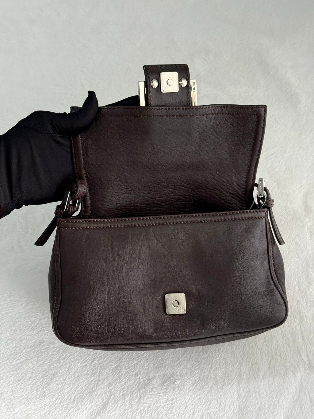 FENDI  Brown Genuine Handbag