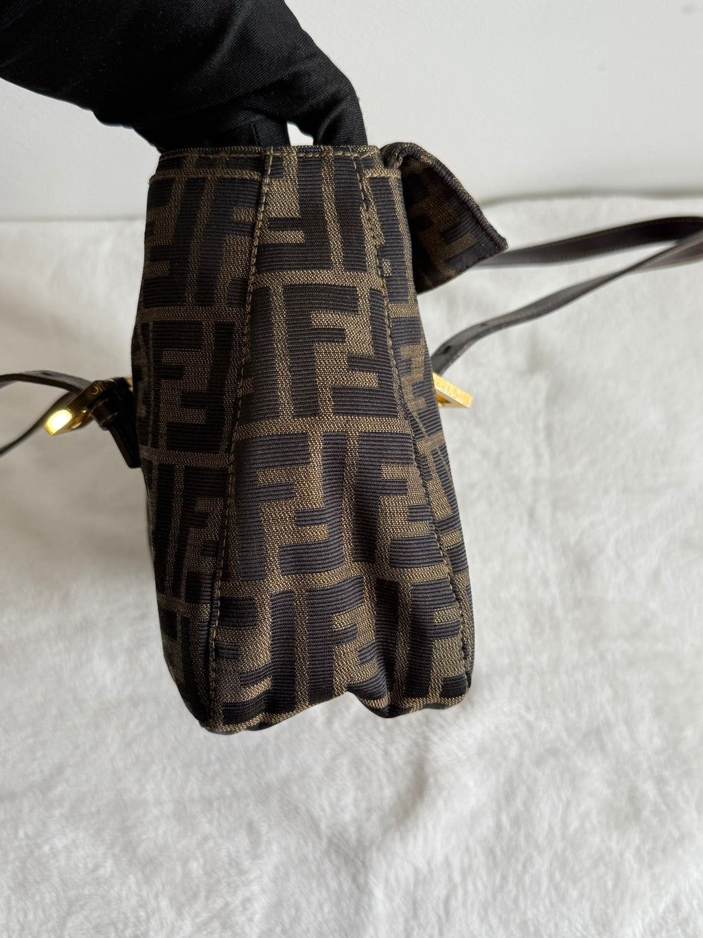 FENDI ZUCCA Baguette Handbag