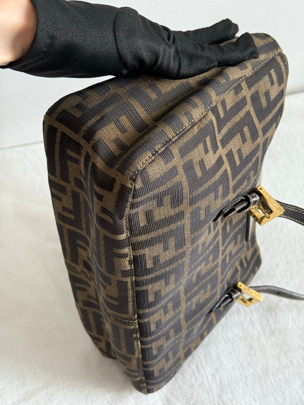 FENDI ZUCCA Baguette Handbag