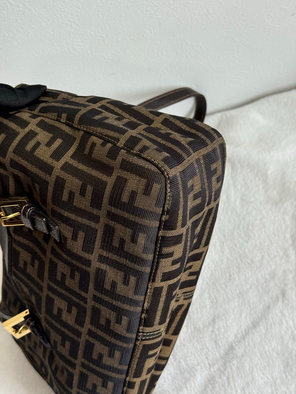 FENDI ZUCCA Baguette Handbag
