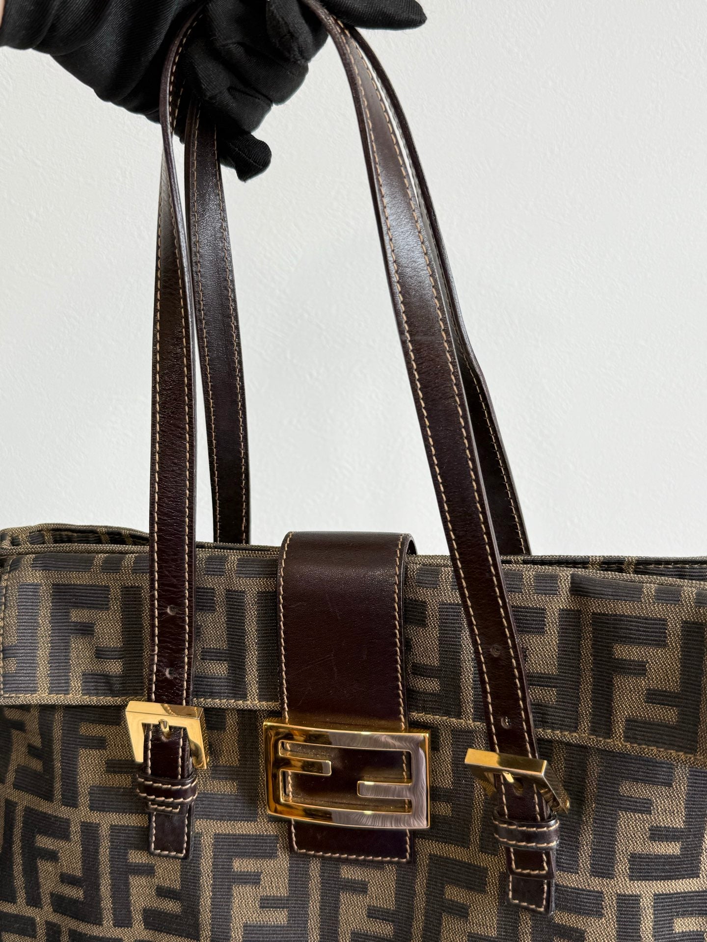 FENDI ZUCCA Baguette Handbag