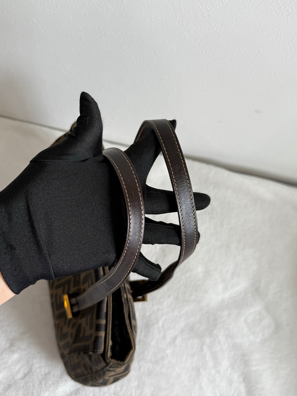 FENDI ZUCCA Baguette Handbag