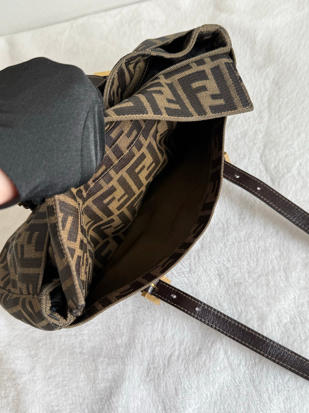 FENDI ZUCCA Baguette Handbag