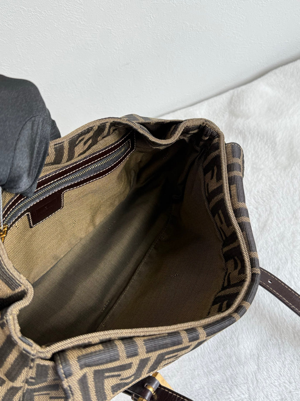 FENDI ZUCCA Baguette Handbag