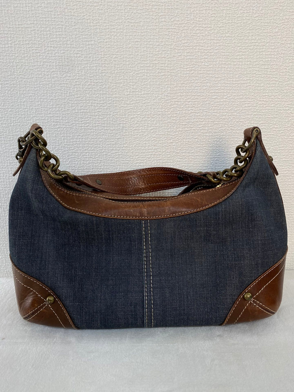 BURBERRY Blue Label Denim Leather Shoulderbag