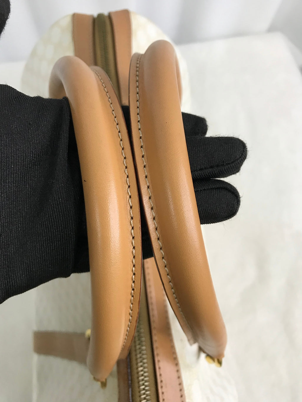CELINE Macadam White Triomphe Handbag