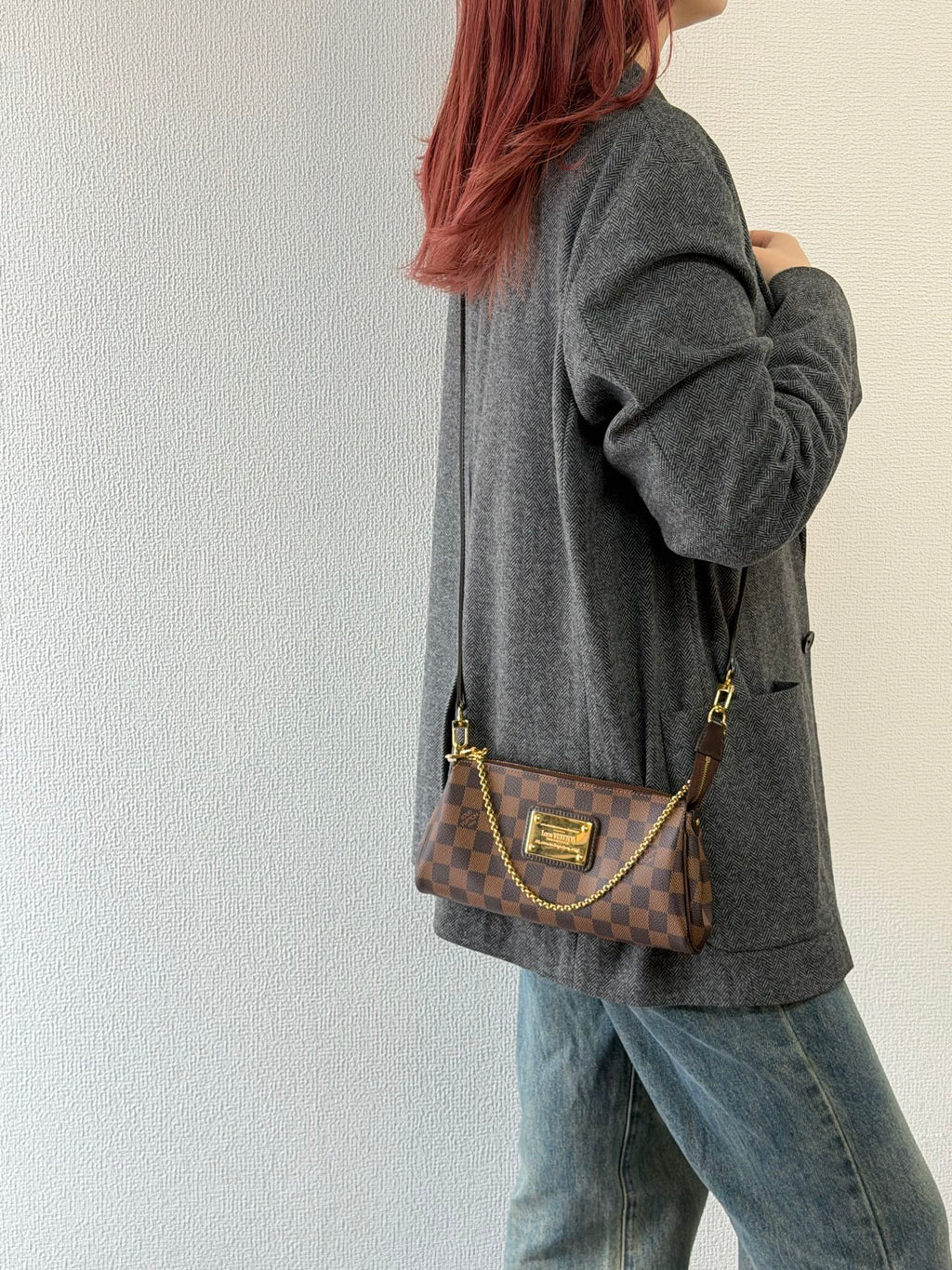 LOUIS VUITTON Damier EVA Chainbag