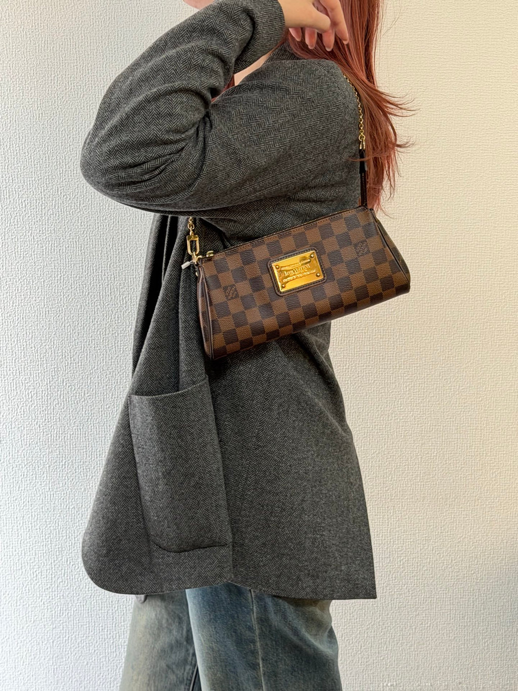 LOUIS VUITTON Damier EVA Chainbag