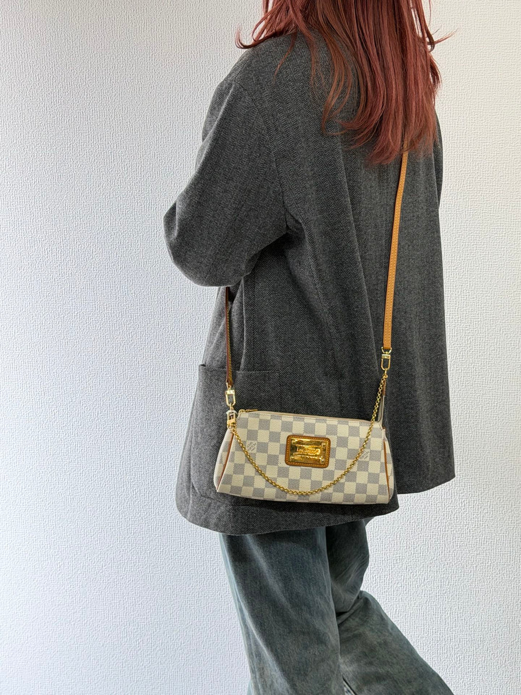 LOUIS VUITTON Damier EVA  Chainbag (white)