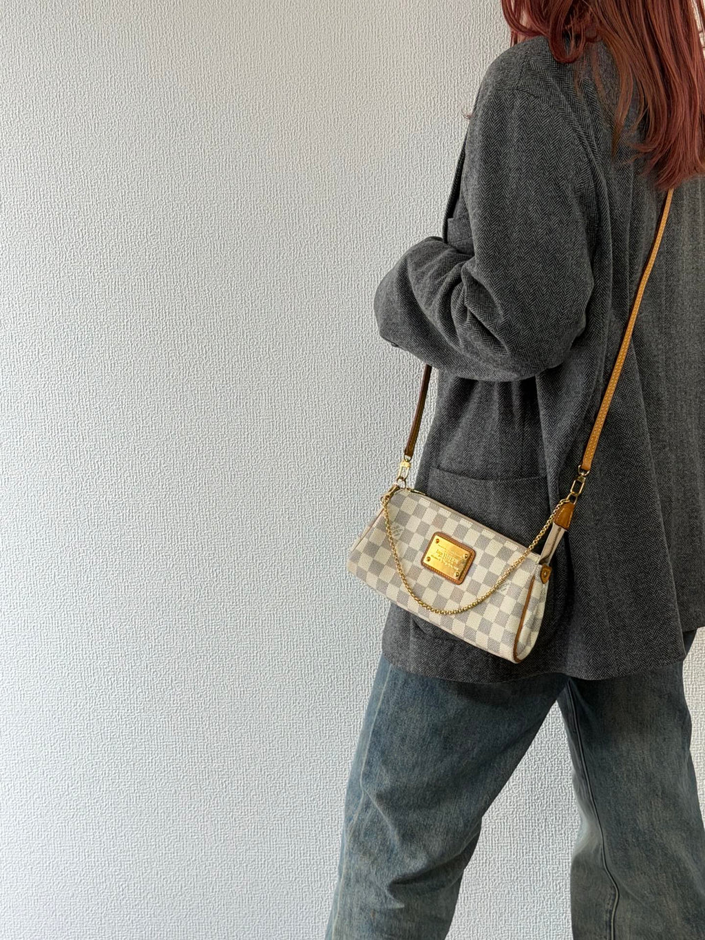 LOUIS VUITTON Damier EVA  Chainbag (white)