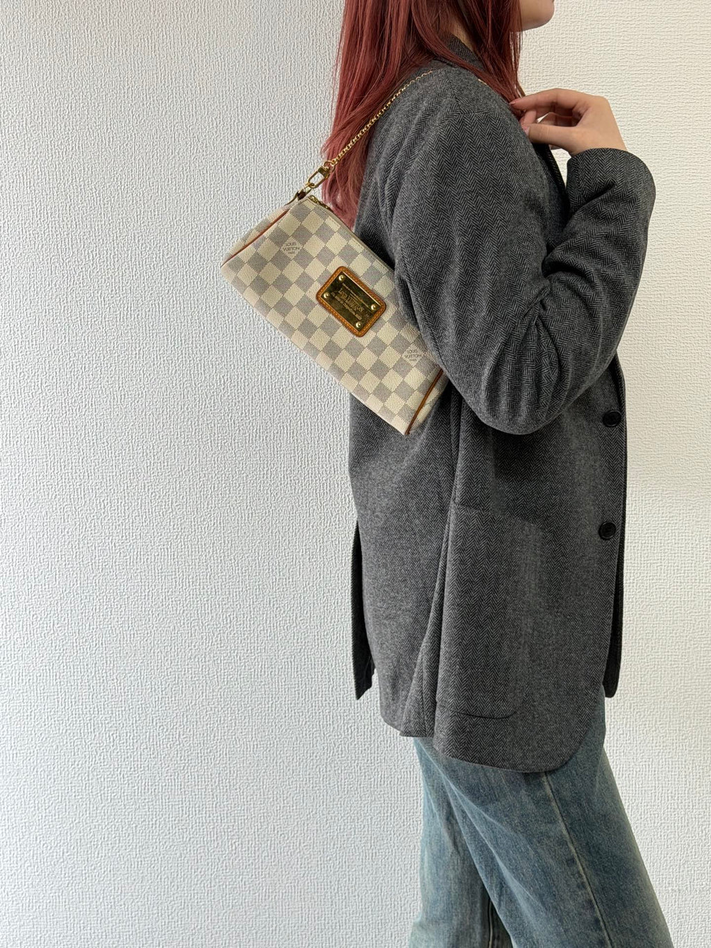 LOUIS VUITTON Damier EVA  Chainbag (white)