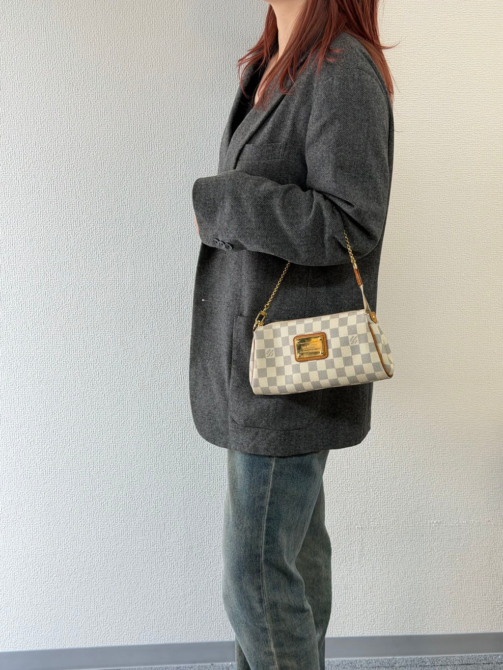 LOUIS VUITTON Damier EVA  Chainbag (white)