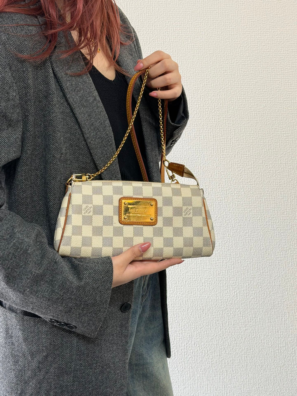 LOUIS VUITTON Damier EVA  Chainbag (white)