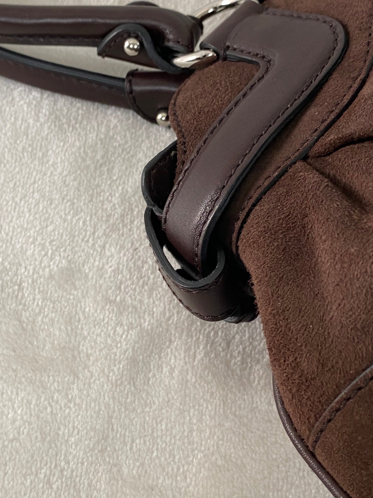 FERRAGAMO Suede Handbag